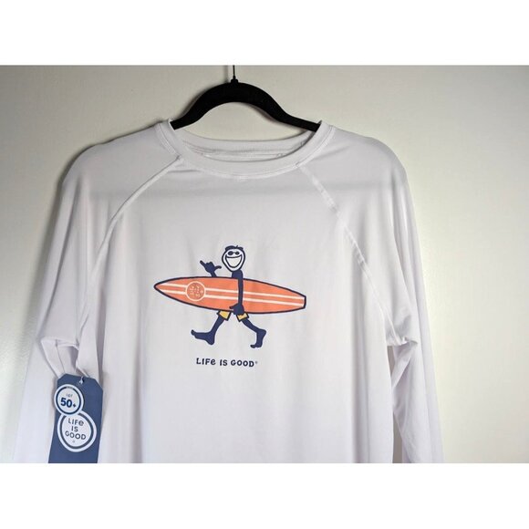 Life is Good Rash Guard Men's Small Long Sleeve UPF 50 Summer Beach Sunshirt NEW - Picture 4 of 8